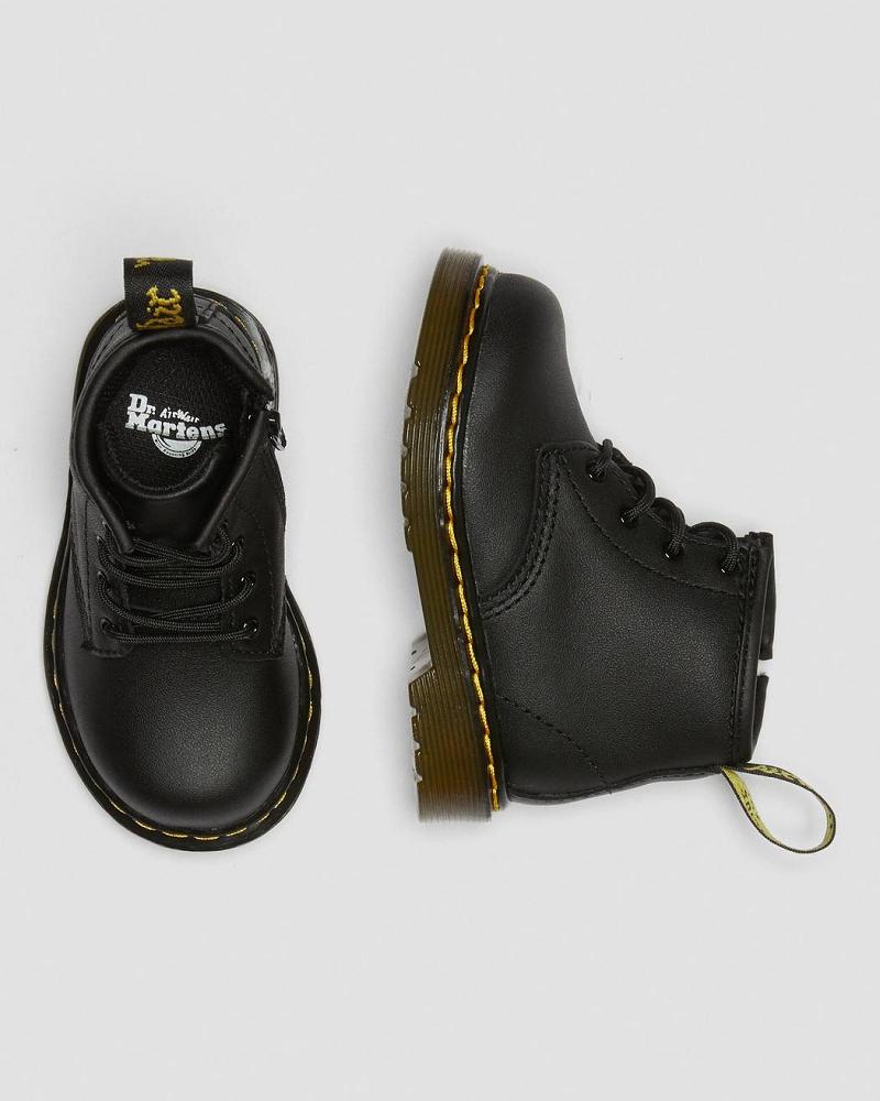 Dr Martens Infant 1460 Softy T Læder Snørestøvler Børn Sort | DK 672JPQ